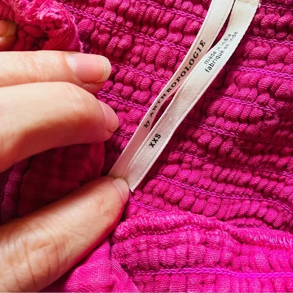 The Bethany Jumpsuit / Anthropologie Pink Cropped Wide Leg Strapless - Picture 6 of 7